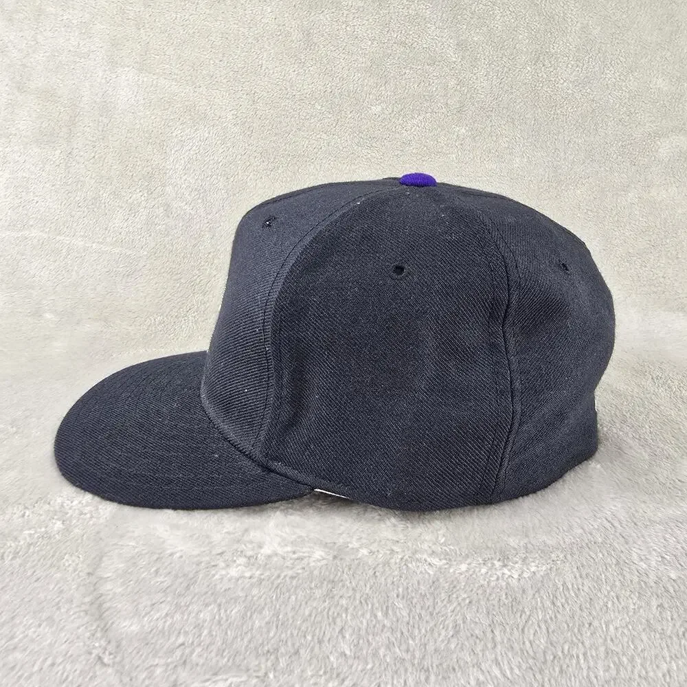 Vintage New Era Colorado Rockies Fitted Hat Sz 7 Wool Diamond Collection USA 90s